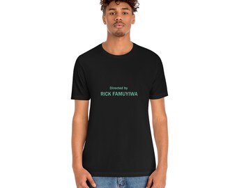 Directed by RICK FAMUYIWA - Custom Design Mandalorian Ahsoka Star Wars Credits - Unisex Jersey Short Sleeve Tee