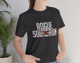 Rogue Squadron - Star Wars Movie Concept Logo X-Wing Fighter Skywalker - Unisex Jersey Short Sleeve Tee
