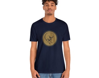 DUNE Muad'Dib Arabische kalligrafie in woestijnmuisvorm Paul Atreides Sandworm Motif - Origineel ontwerp - Unisex Jersey T-shirt met korte mouwen