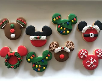 adorable mickey mouse christmas sugar cookies order is for one dozen 12 cookies - Mickey Mouse Christmas Cookies adorable mickey mouse christmas sugar cookies order is for one dozen 12 cookies - Mickey Mouse Christmas Cookies