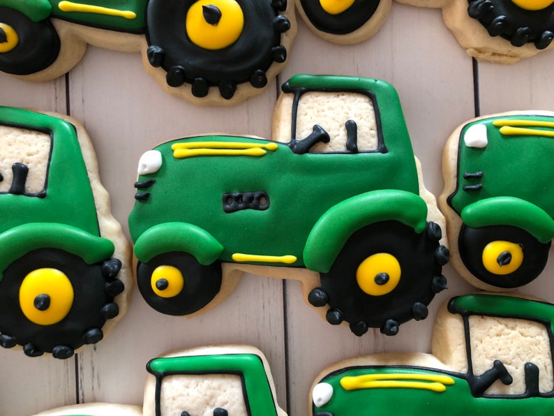Tractor Sugar Cookies Farm Sugar Cookies John Deere Etsy Tractor Sugar Cookies Farm Sugar Cookies John Deere Etsy