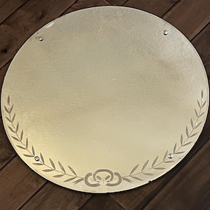 Beautiful Vintage Etched Mirror