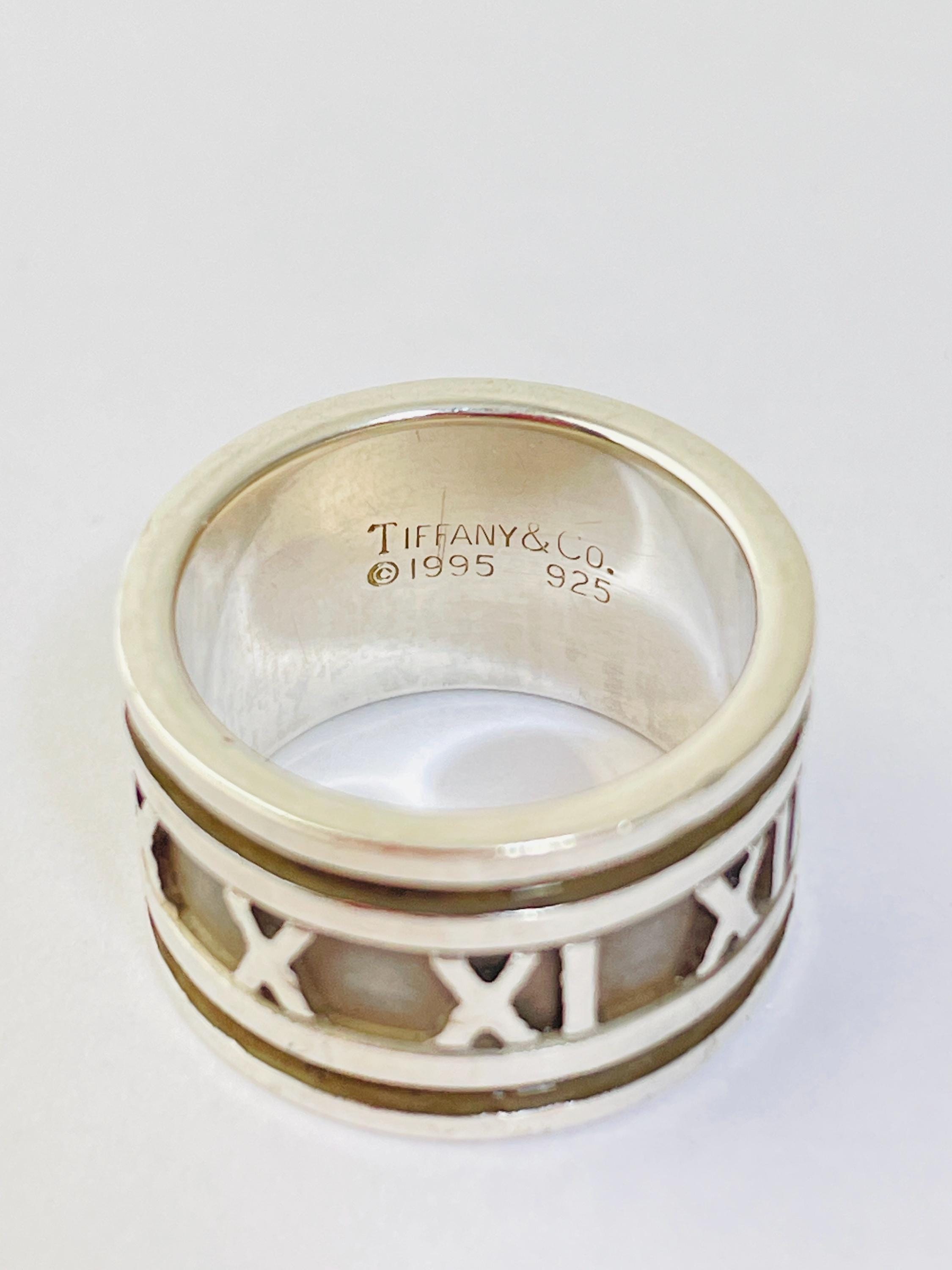Vintage Tiffany & Co. Atlas Band Ring 1995 Minimalist Grooved