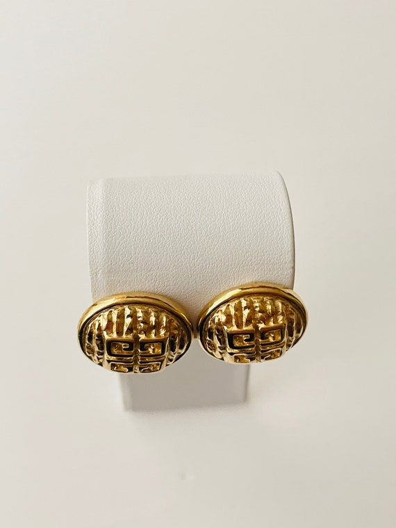 Vintage Givenchy 4G Box Logo Gold Tone Button Cli… - image 6