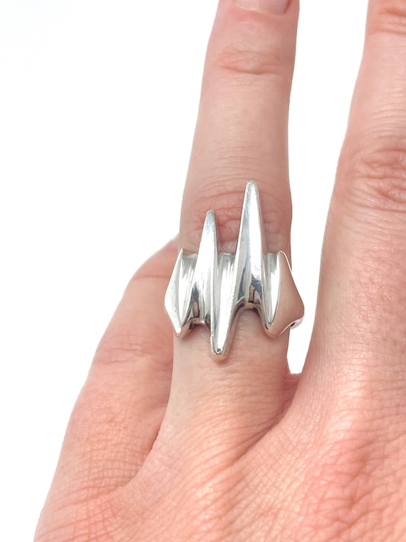 Vintage Georg Jensen Sterling Silver 925 Modernist Ring - Henning