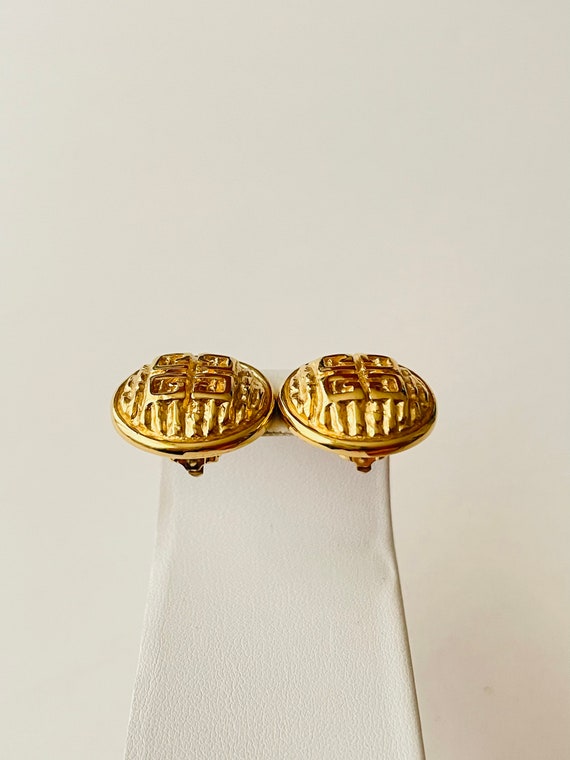 Vintage Givenchy 4G Box Logo Gold Tone Button Cli… - image 7