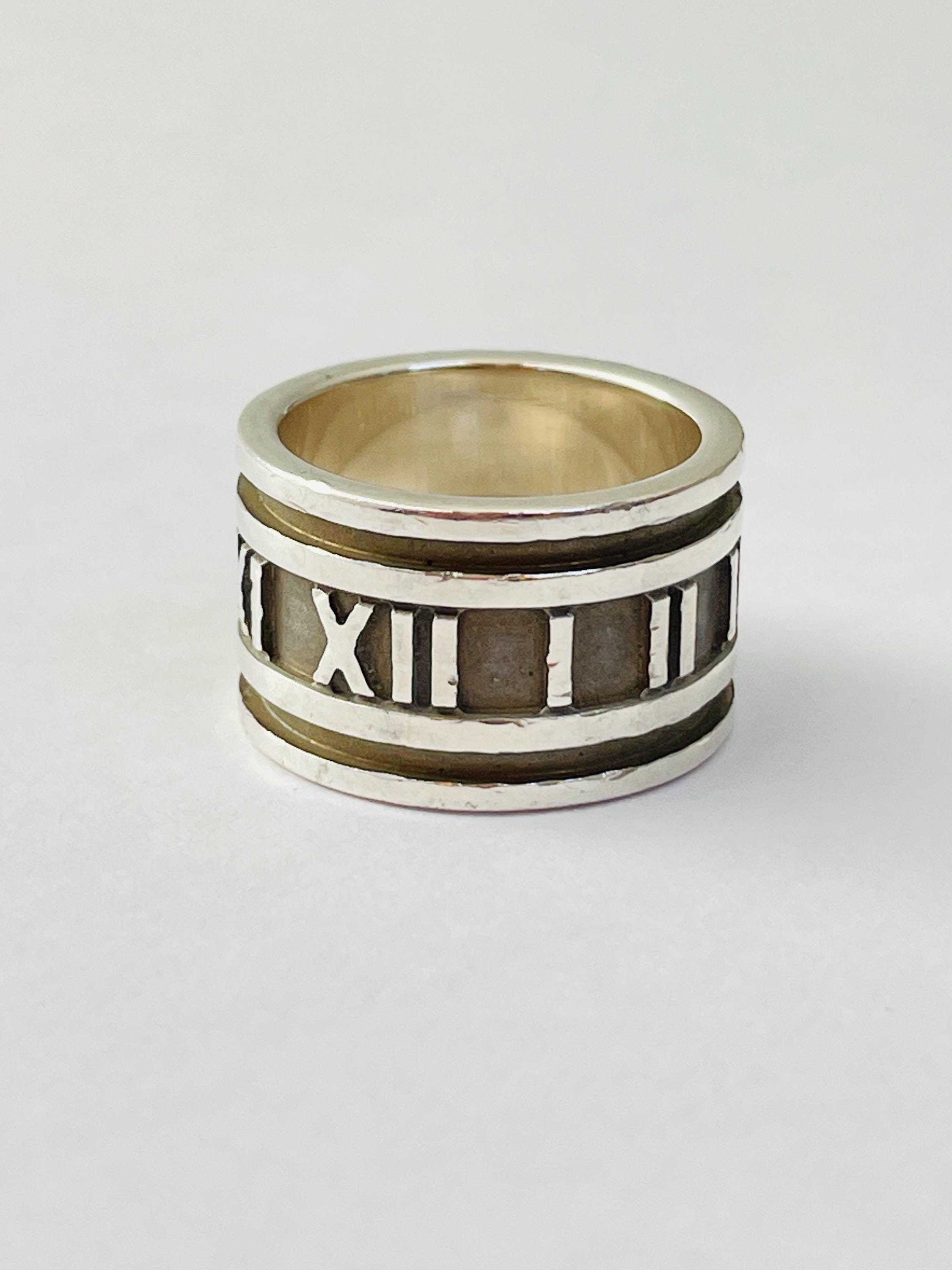 Tiffany & Co. ヴィンテージAtlas Ring 廃盤品7号 Vintage Tiffany & Co. Atlas Band Ring 1995 Minimalist Grooved