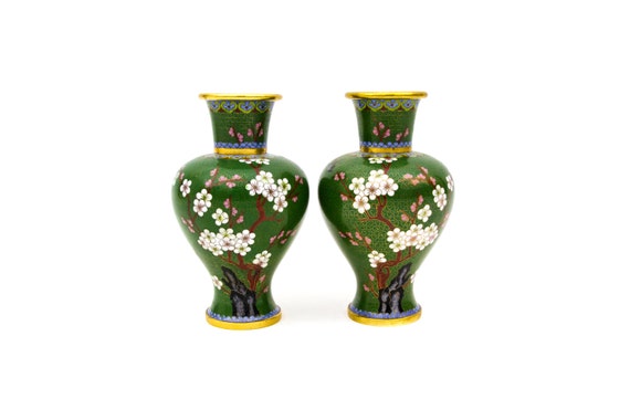 Sale A Pair Of Chinese Gilt Enamel And Cloisonne Vases Etsy