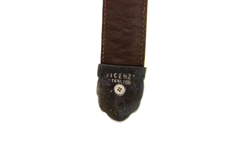 Italian Vicenza Sterling Buckle and Lizard Skin Belt