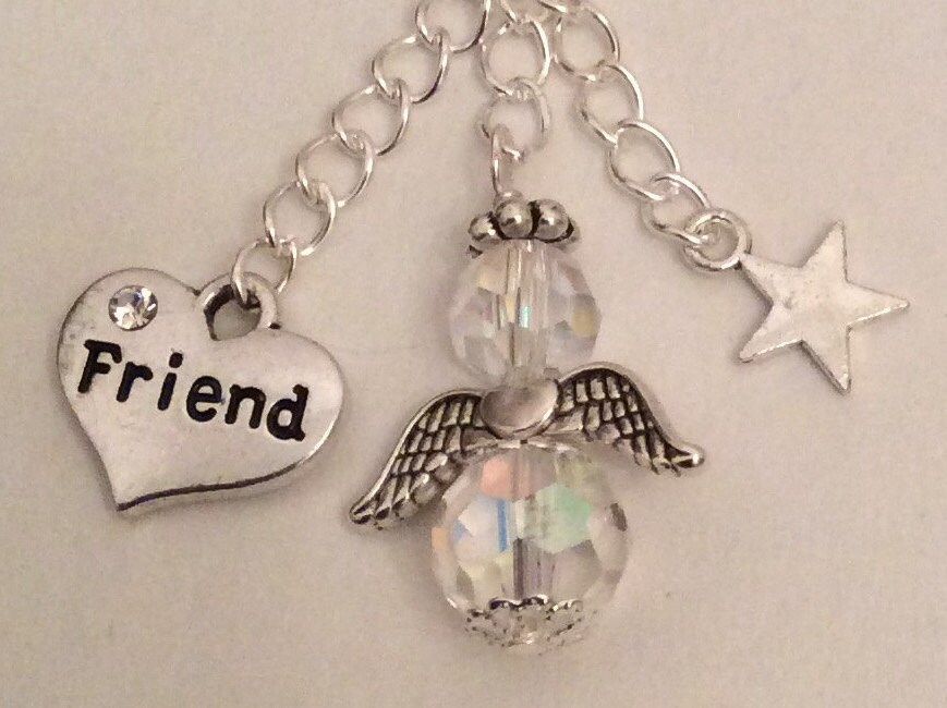 Friendship Angel Keychain Etsy