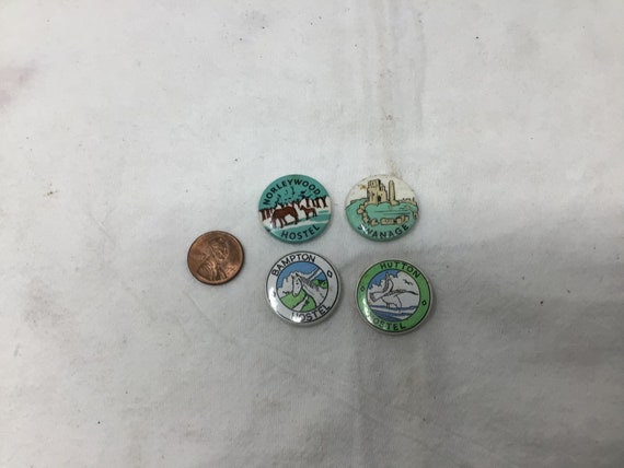 Hostel Buttons Set Of Four (G2) - image 8