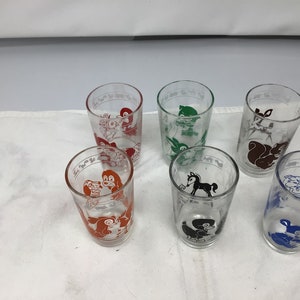 Clear Glass Animal Character Glasses Set of 6 (F4)