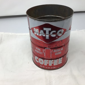 Rare 2 lbs Natco Coffee Can No Lid