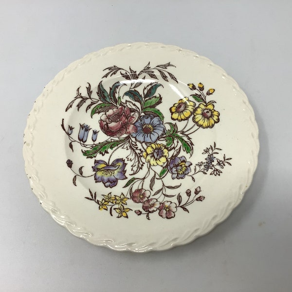 Vernon Kilns May Flowers Bread / Dessert Plate