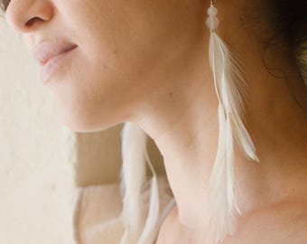 Feathers Earrings ”Moonlight Grace”