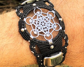 Sacred Geometry Metatron's Cube with Hematite