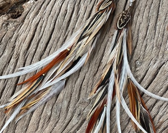 Pheasant Feathers Earrings ”Spirit Bird”
