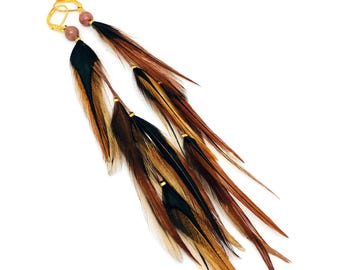 Feathers Earrings "Passion"