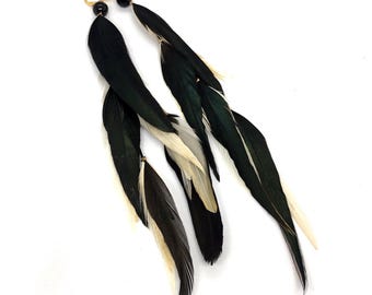 Feathers Earrings "DUALITY"