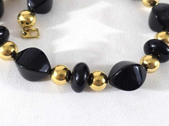 Signed Napier Chunky Beaded Statement Necklace, 1… - image 6