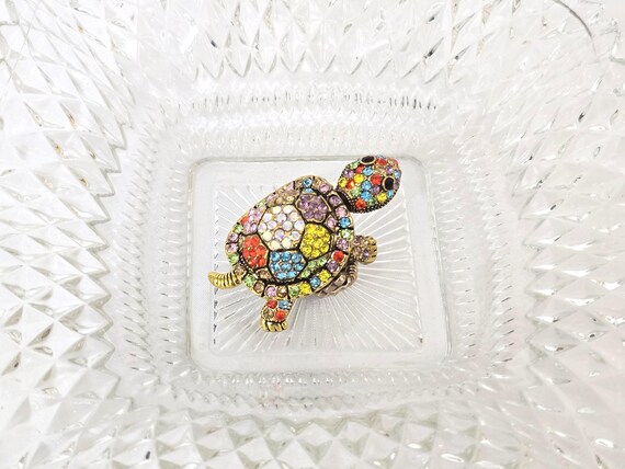 Big Elastic Stretch Turtle Ring, Ring with Animal… - image 9