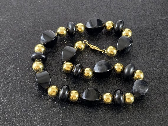 Signed Napier Chunky Beaded Statement Necklace, 1… - image 1