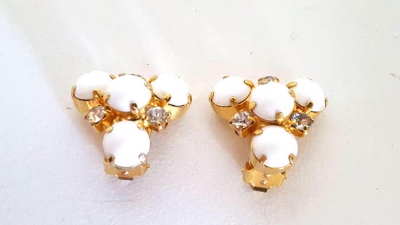 Boucles D'oreilles Fantaisie Vintage Années 1970 - Multicouleur, Occasion