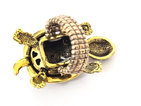 Big Elastic Stretch Turtle Ring, Ring with Animal… - image 3