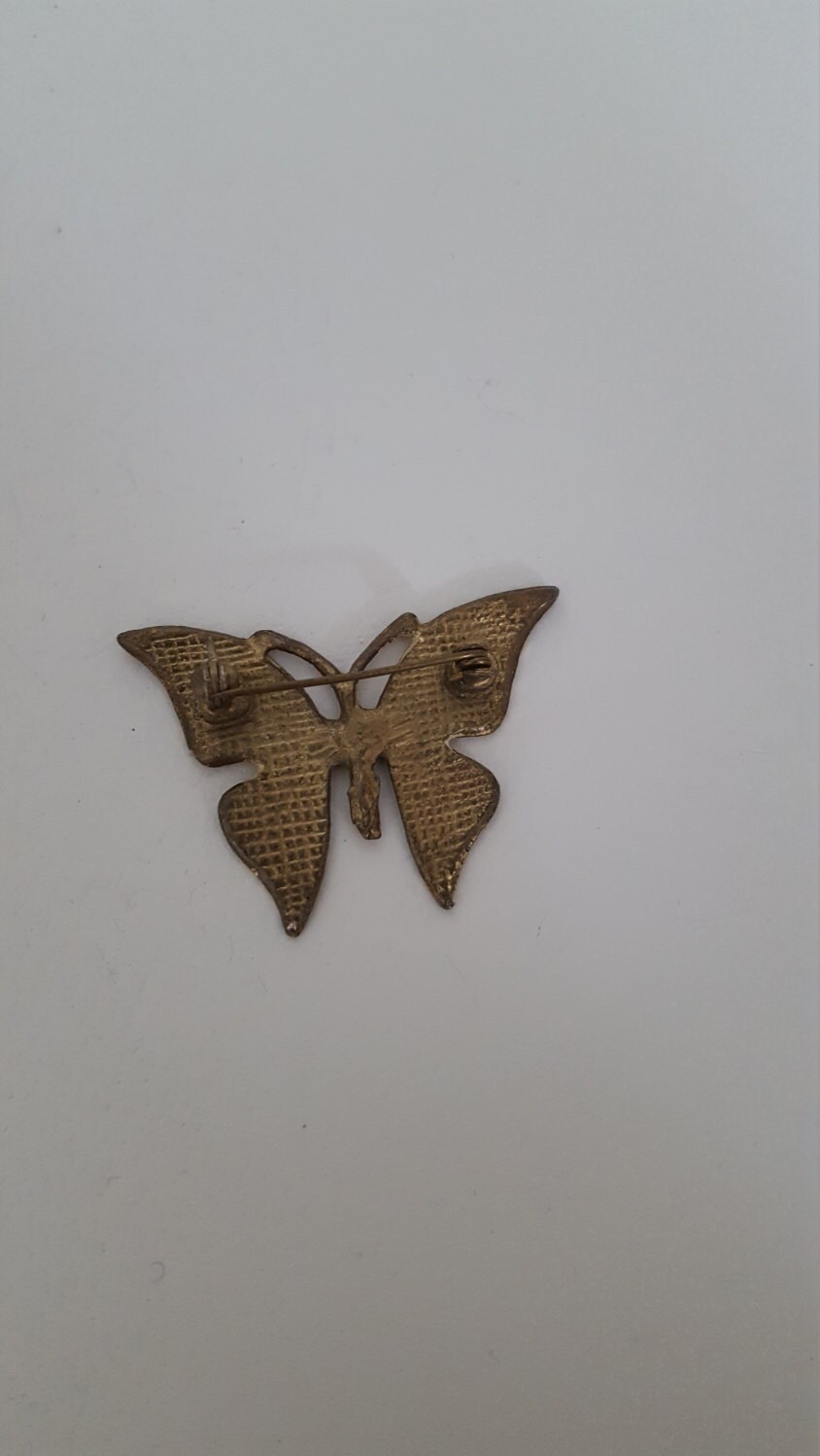 Vintage Enamel Butterfly Brooch Vintage Enamel Jewelry Vintage Gold