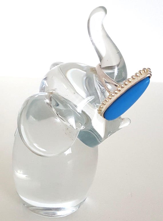 Signed 925 Sterling Silver Ring, Blue Cabochon Te… - image 9