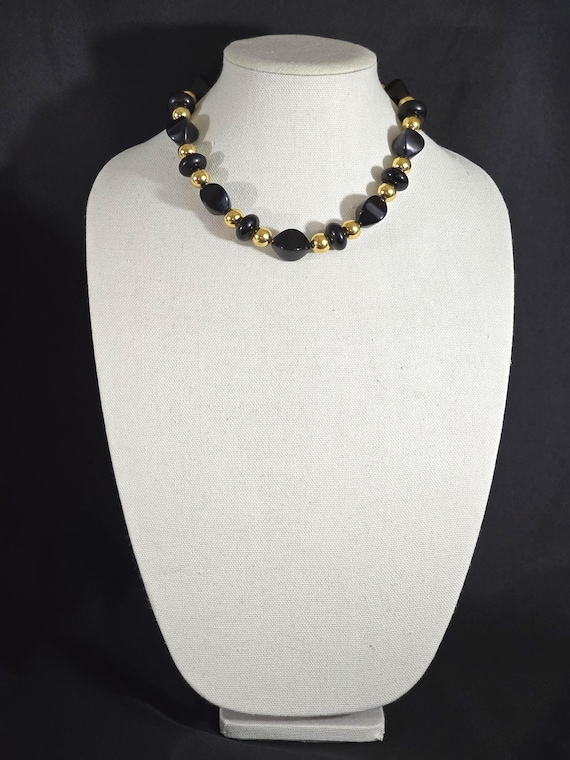 Signed Napier Chunky Beaded Statement Necklace, 1… - image 10