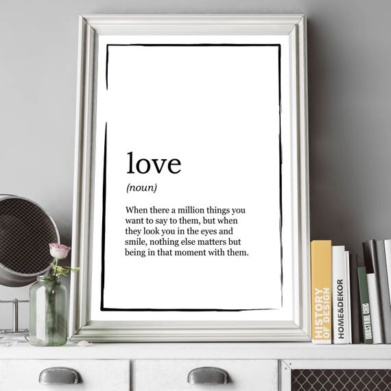 Poster gift Minimalist Poster Home Decor Smile Definition ...