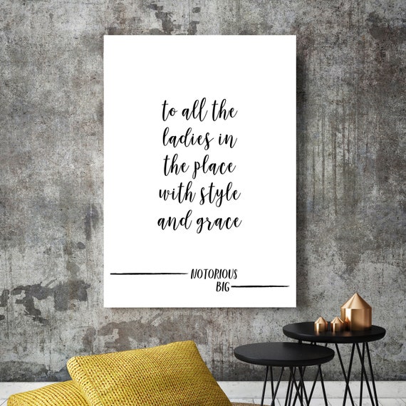 Biggie Smalls Poster Print Notorious BIG Lyrics Birthdays 