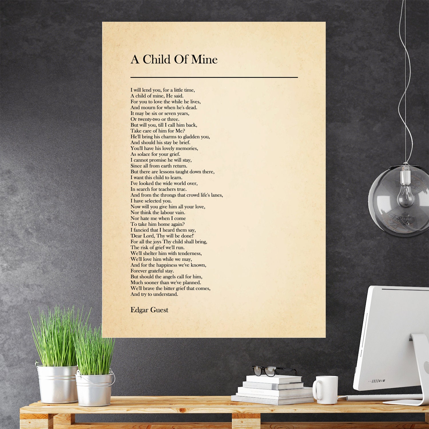 A Child of Mine Poem by Edgar Guest Poster Poetry Wall Art - Etsy Hong Kong