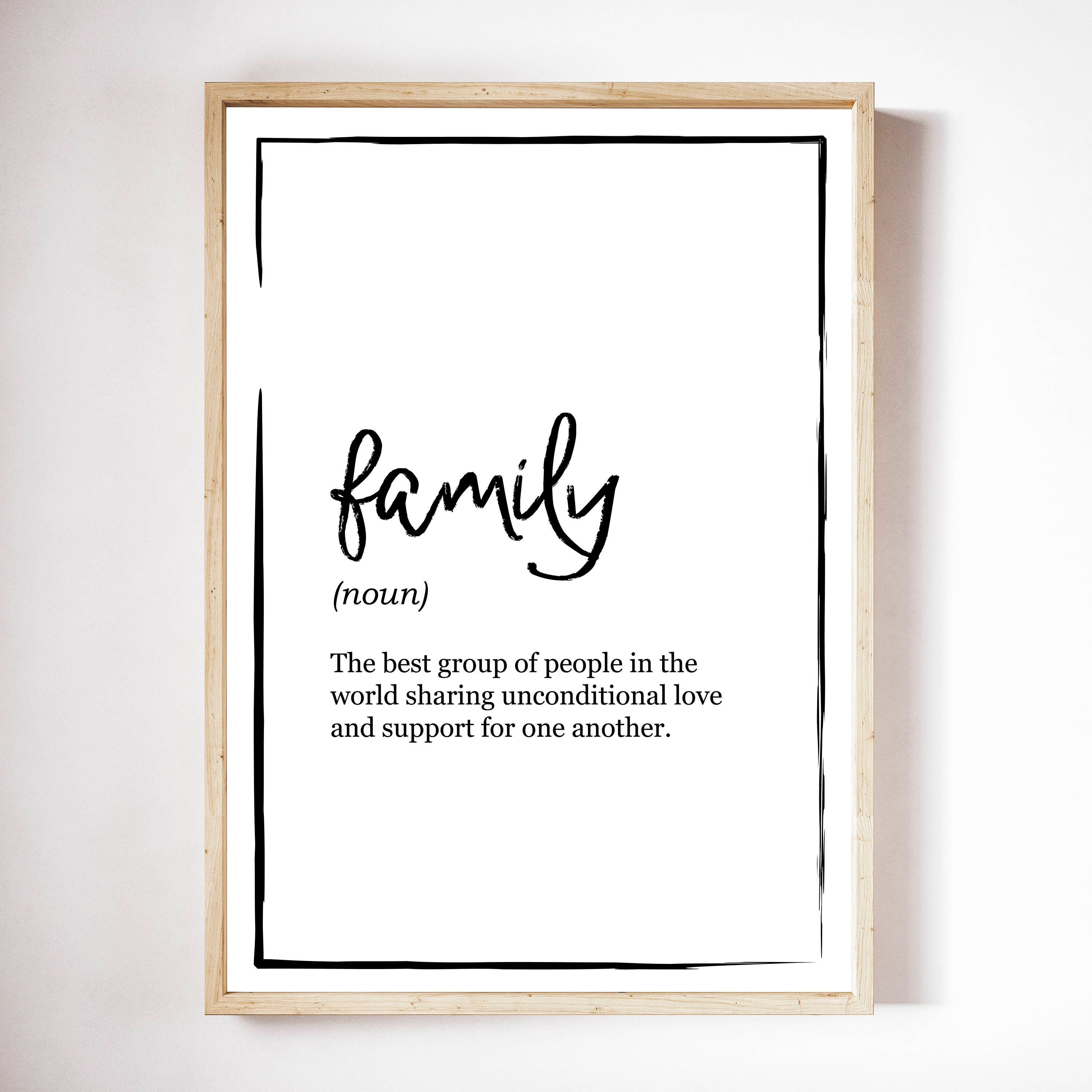 Family Definition Print the Best Group of People Family | Etsy