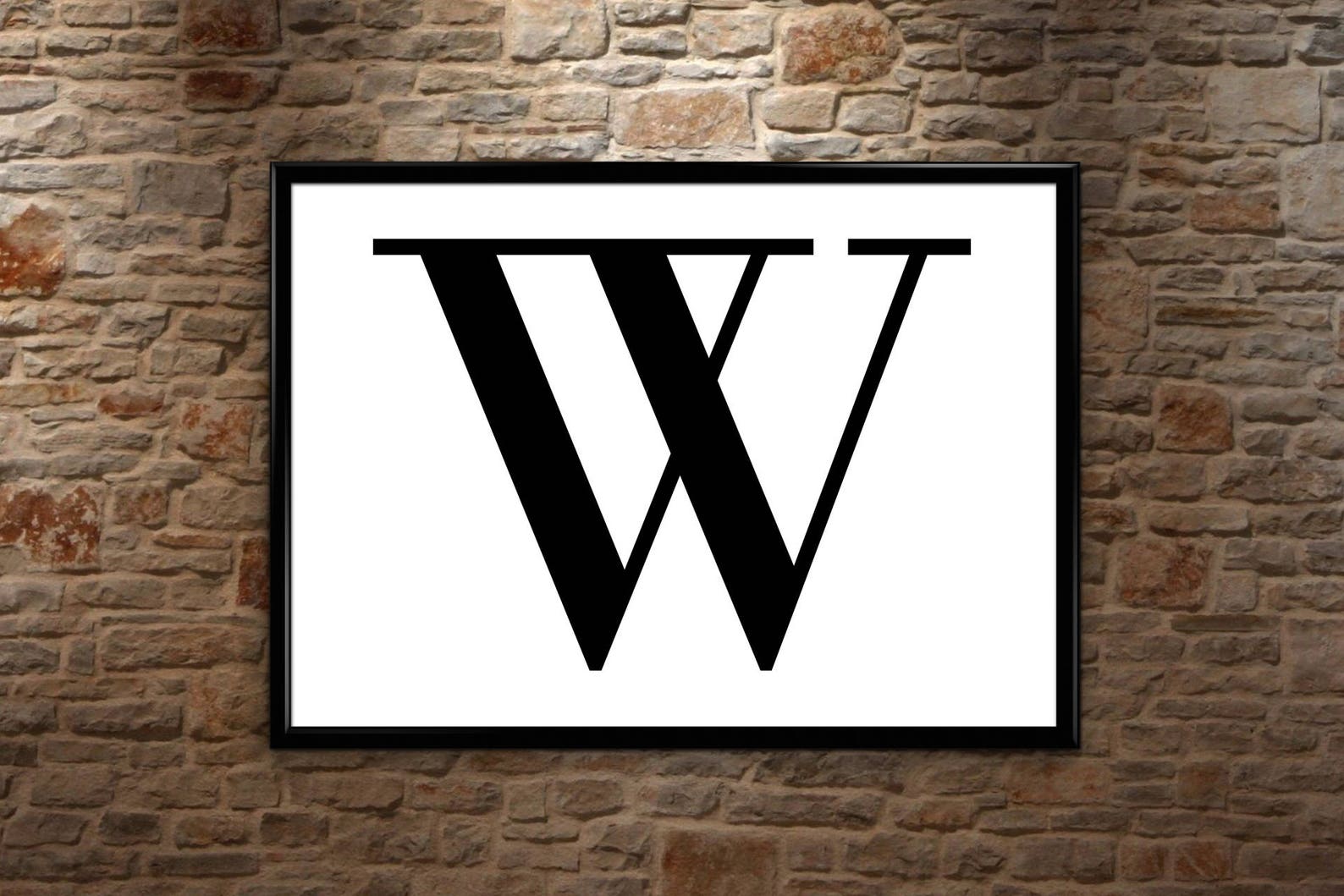 W Letter Print Wall Art Prints Poster Alphabet Print Etsy