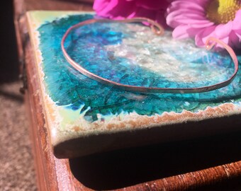 Hammered copper bracelet