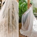 LONG Pearl Beaded Vintage Bridal Cathedral Wedding Veil Beautiful Tulle Pearl Long Veil  Meters Beautiful Glam Veil Soft LIGHT IVORY 