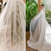 LONG Pearl Beaded Vintage Bridal Cathedral Wedding Veil Beautiful Tulle Pearl Long Veil Meters Beautiful Glam Veil Soft LIGHT IVORY