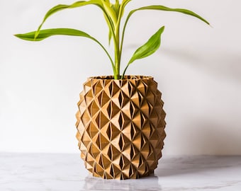 Pineapple Planter Pot | Custom Planter | Kitchen Utensil Holder | Home Office | Tabletop | Cactus Succulent Planter | Fruit Planter Unique