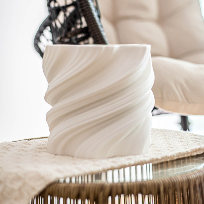 Large Ceramic Planter Pot With Drainage Flowers Medium Etsy