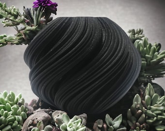 Support d’usine d’air | Pot de fleurs avec drainage | Pot de fleur noir | Jardinières de bureau | Pots de fleurs modernes | Jardinières décoratives noires