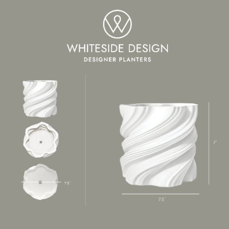 Large Ceramic Planter Pot With Drainage Flowers Medium Etsy