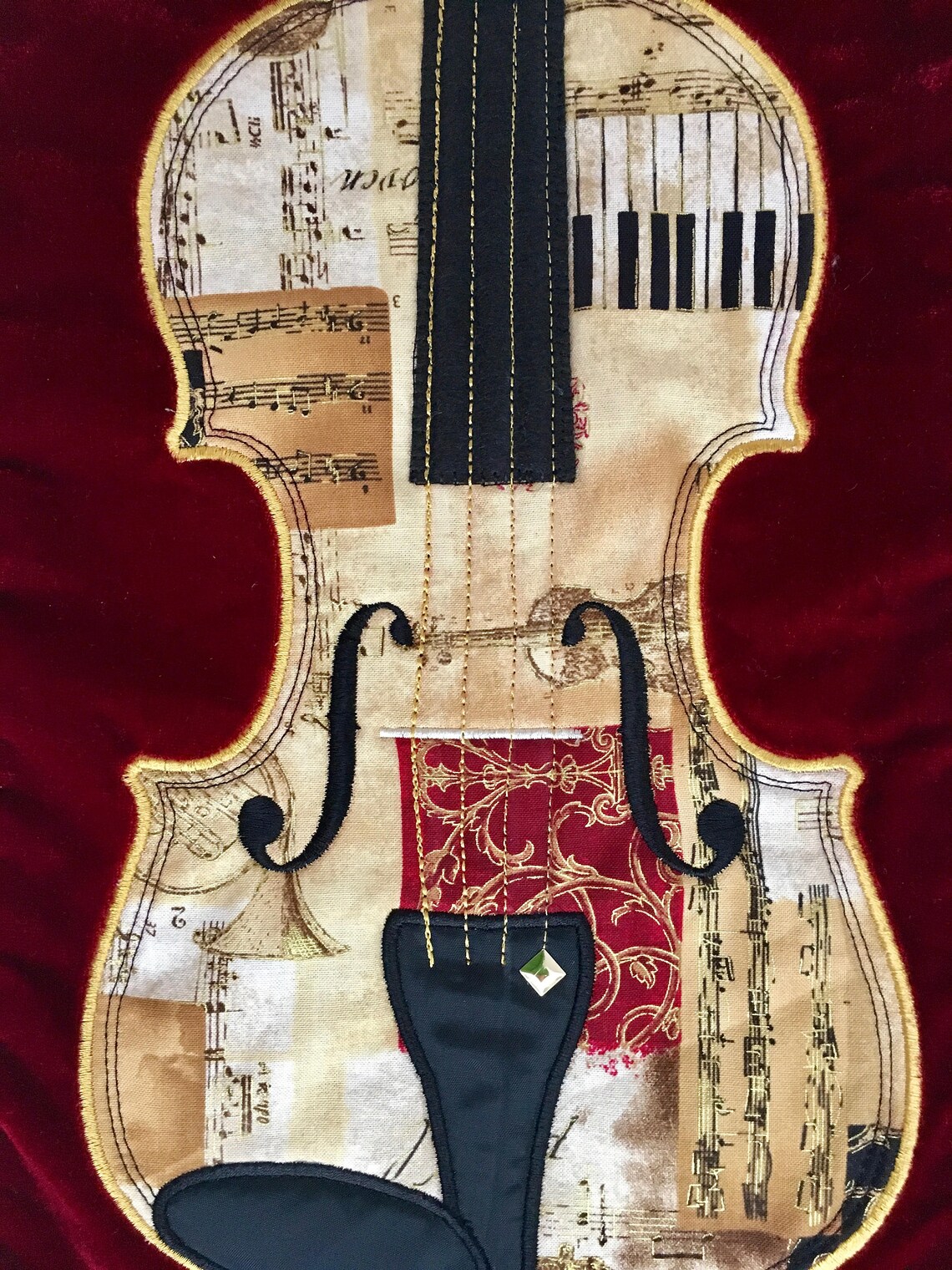 Violin blanket The Baroque Violin on red velvet Etsy