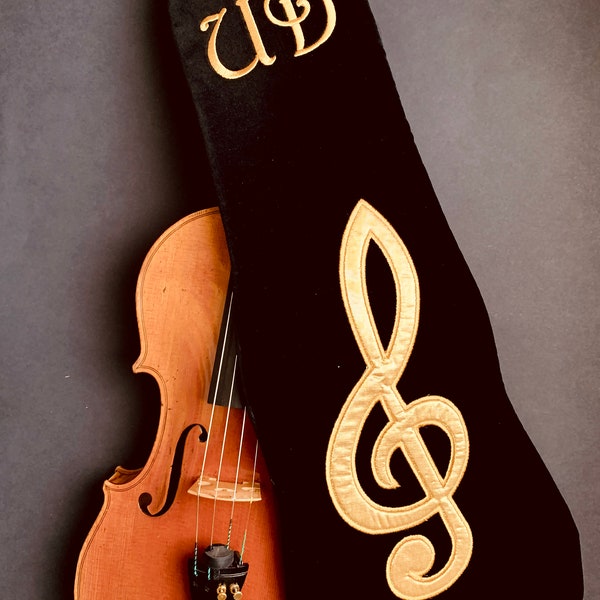 Geigendecke "Goldener Violinschlüssel"