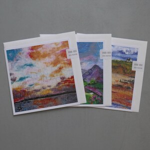 Irische Landschaften, Filzkunst, Grußkarten, 3er-Set