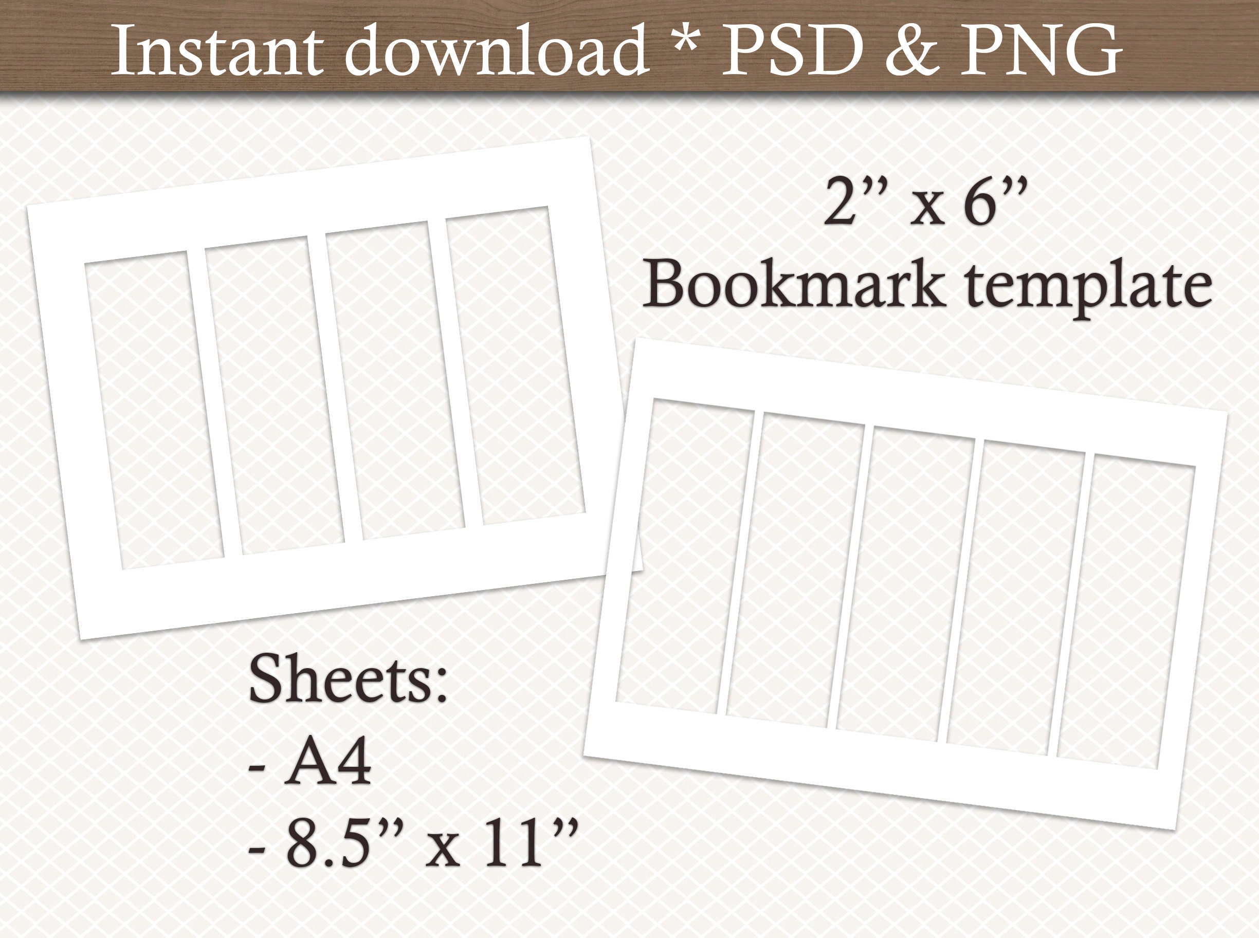 2x6 bookmark template blank template digital etsy ireland