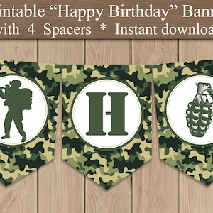 Pdf Modifiable Banniere Drapeau De Larmee Banniere De Etsy France