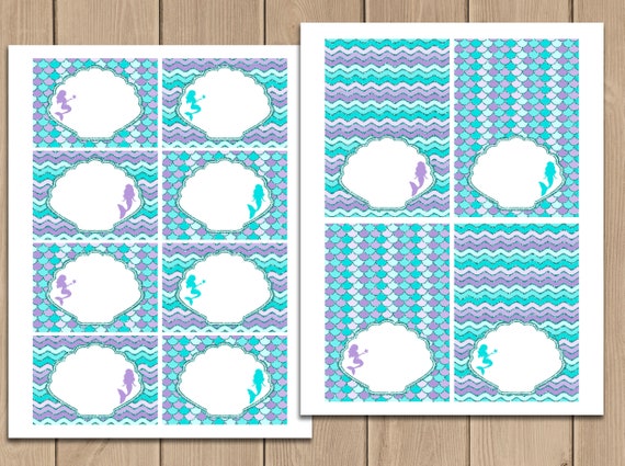 mermaid food labels printable mermaid tent cards buffet etsy singapore