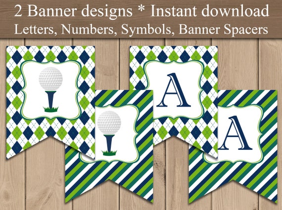 Golf banner printable. Golf Birthday Party First birthday Baby | Etsy